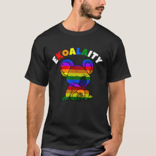 Cute Koala Rainbow Flag Gay Pride E-Koala-Ity Funn T-Shirt