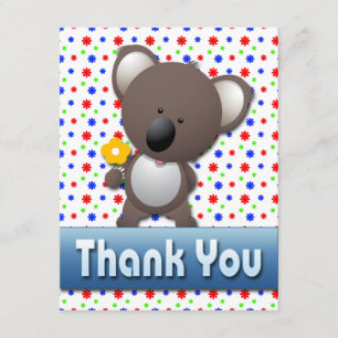 CUTE KOALA THANK YOU NOTE CARD