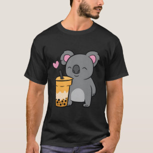 Cute Koala With Bubble Tea T-Shirt