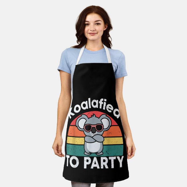 Cute Koalafied Party Funny Koala design gift Apron (Worn)
