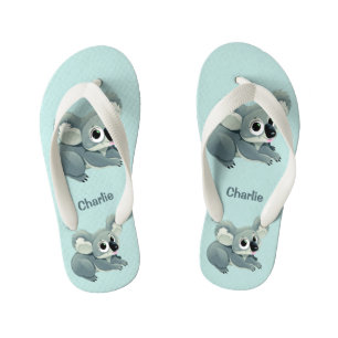 Cute Koalas custom name flip flops