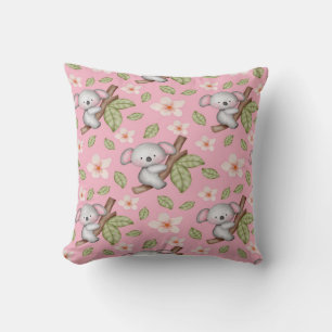 cute koalas throw pillow