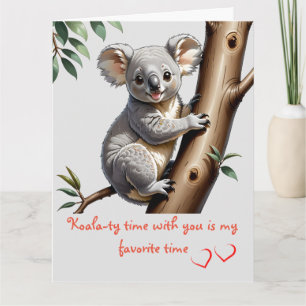 Cute kola-ty kids valentine's day card