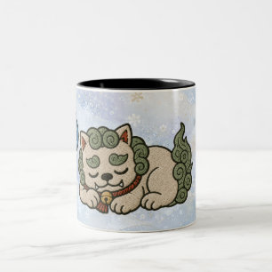 Cute Komainu Mug   Japanese Guardian Lion Dog Coff