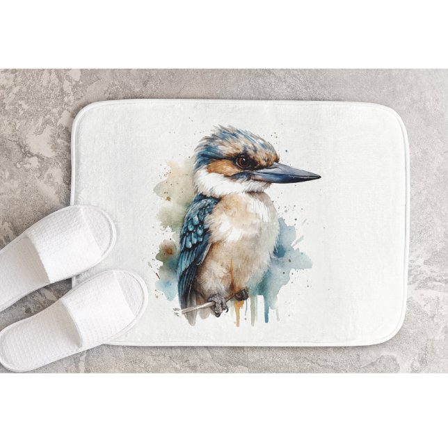 Cute Kookaburra on a Branch , custom Bath Mat (Creator Uploaded)