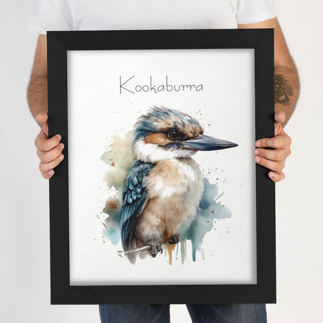 Cute Kookaburra on a Branch, custom Poster (Creator Uploaded)