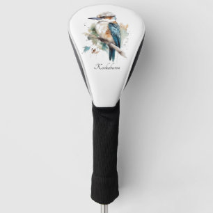 Cute Kookaburra on a branch painted in watercolor Golf Head Cover