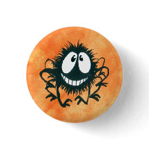 Cute Kooky Halloween Spider Button!