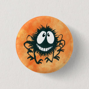 Cute Kooky Halloween Spider Button! 1 Inch Round Button