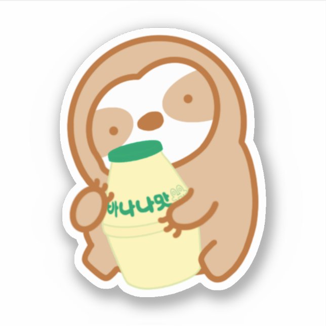 Cute Korean Banana Flavoued Milk Sloth (Front)