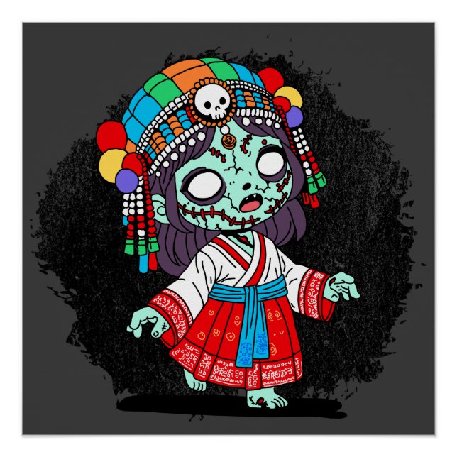 Cute Korean Zombie Poster (Front)