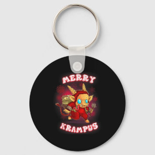 Cute Krampus Pajamas Kids Mens Womens Christmas Keychain