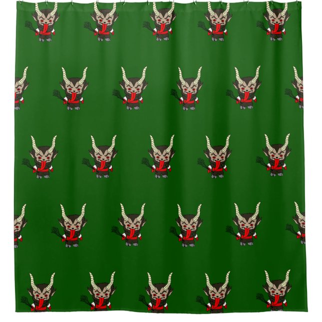 Cute Krampus Shower Curtain (Front)