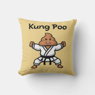 Cute Kung Poo Karate Throw Pillow