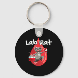 Cute Lab Rat Blood Bank Medical Technologist Scien Keychain