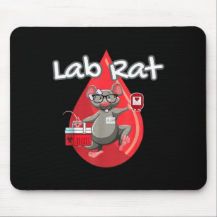 Cute Lab Rat Blood Bank Medical Technologist Scien Mouse Pad