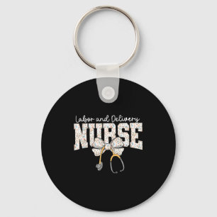 Cute Labor And Delivery Nurse Stethoscope Coquette Keychain