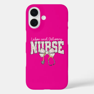 Cute Labour and Delivery Nurse Stethoscope Coquett iPhone 16 Case