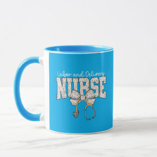 Cute Labour and Delivery Nurse Stethoscope Coquett Mug