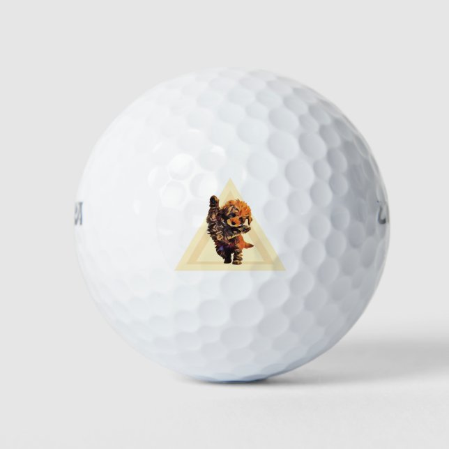 Cute Labradoodle Golf Balls (Front)