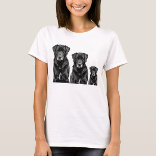 Cute Labrador Black Dog Puppy Pet Evolution T-Shirt