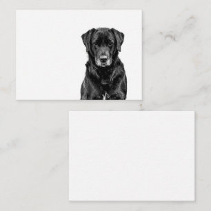 Cute Labrador Black Dog Puppy Pet Sketch Enclosure Card