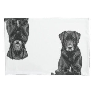 Cute Labrador Black Dog Puppy Pet Sketch Pillowcase