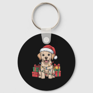 Cute Labrador Christmas Design Funny Lab Dog Lover Keychain