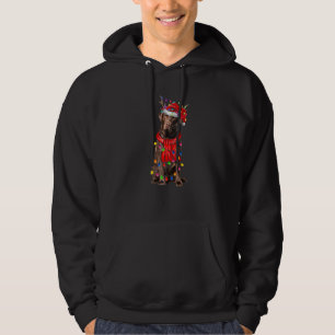 Cute Labrador Christmas Tree Lights Dog Hoodie