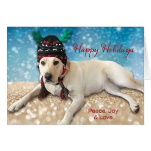 Cute Labrador Dog Happy Holidays Wishes