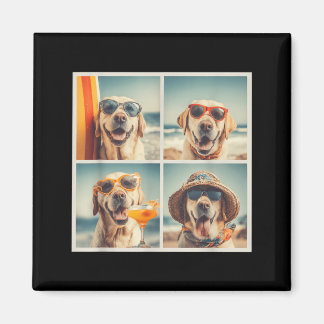 Cute Labrador Dogs with Sunglasses Vacation Beach Magnet