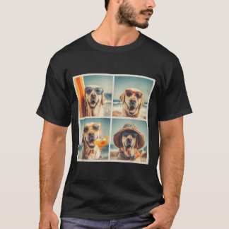 Cute Labrador Dogs with Sunglasses Vacation Beach T-Shirt
