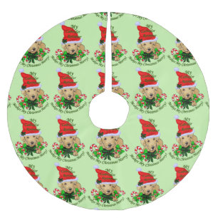 Cute Labrador Retriever Christmas Brushed Polyester Tree Skirt