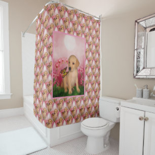 Cute Labrador Retriever Puppy Butterfly Pattern