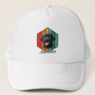 Cute Labrador Retriever Retro Vintage Design Trucker Hat
