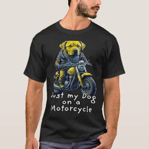 Cute Labrador ride on a motorcycle  Christmas T-Shirt