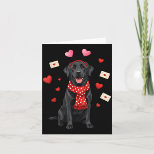 Cute Labrador Valentine’s Day Dog Mom - Funny Blac Card
