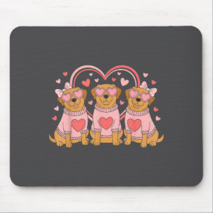 Cute Labrador Valentines Heart Dog Lover Men Women Mouse Pad