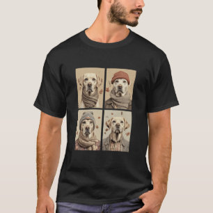 Cute Labradors Autumn Leaves Dogs Lovers Fall Aest T-Shirt