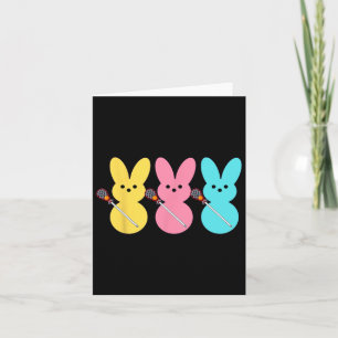 Cute Lacrosse Player Bunny Kids Boys Easter Lacros Card