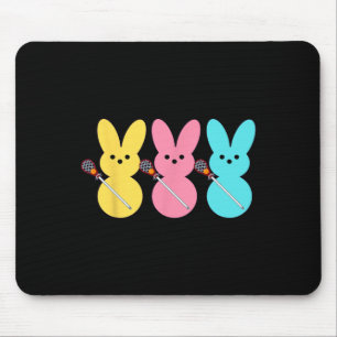 Cute Lacrosse Player Bunny Kids Boys Easter Lacros Mouse Pad