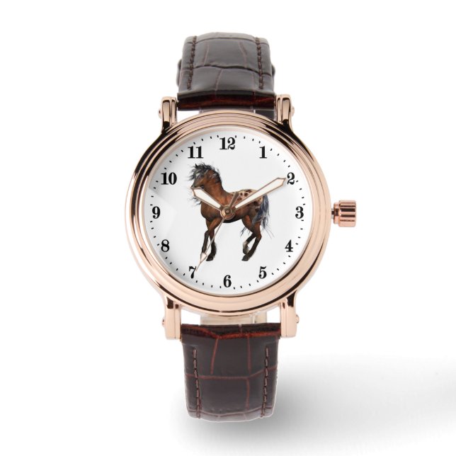 cute ladies horse lovers watch (Front)