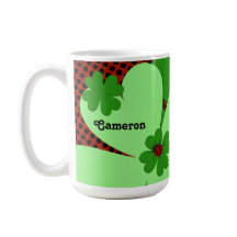Cute Lady Bug & Clover Leaf Name 