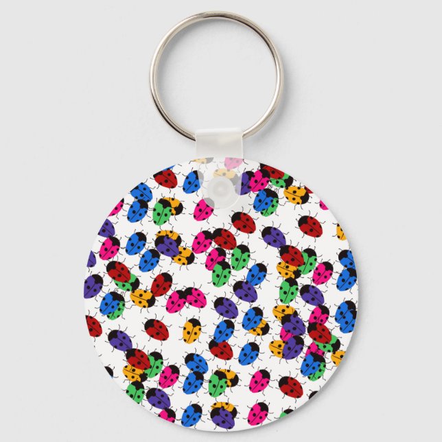 Cute Lady Bug Design Keychain (Front)