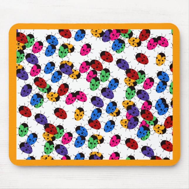 Cute Lady Bug Design Mouse Pad (Front)