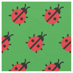 Cute Lady Bug Kid Baby Nursery Bug Insect Green Fabric