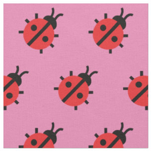 Cute Lady Bug Kid Baby Nursery Bug Insect Pink Fabric