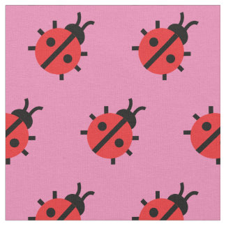 Cute Lady Bug Kid Baby Nursery Bug Insect Pink Fabric