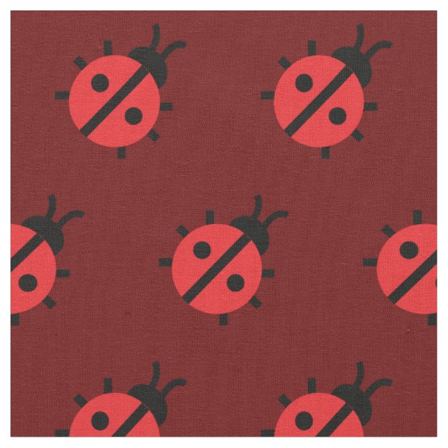 Cute Lady Bug Kid Baby Nursery Bug Insect Red Fabric (Close Up)
