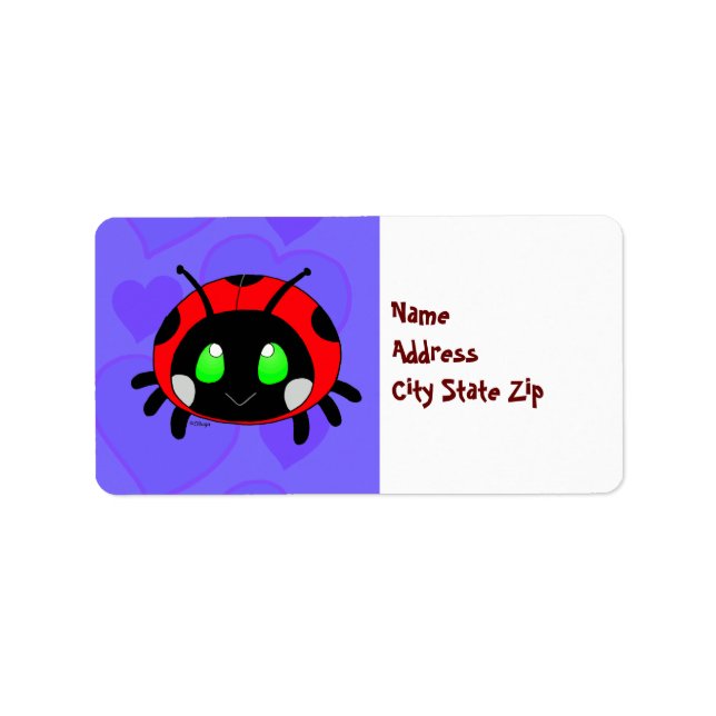 Cute Lady bug Label (Front)